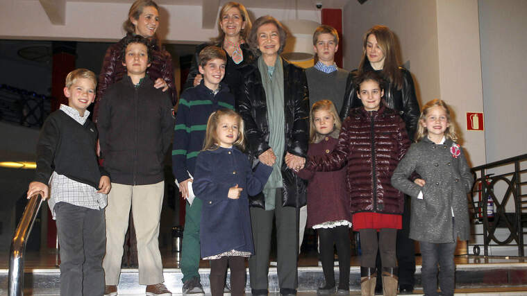 Foto de la Família Reial el 22 de desembre de 2012 a Madrid