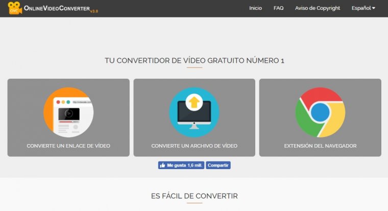 OnlineVideoConverter, popular web para descargar vídeos de Youtube.