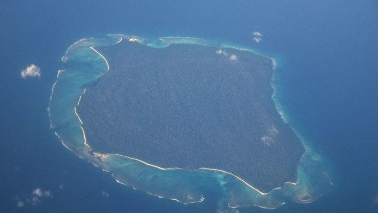 Isla Sentinel del Norte - Vista aérea