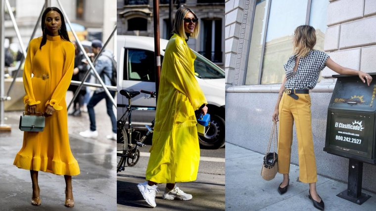 El color groc a la moda