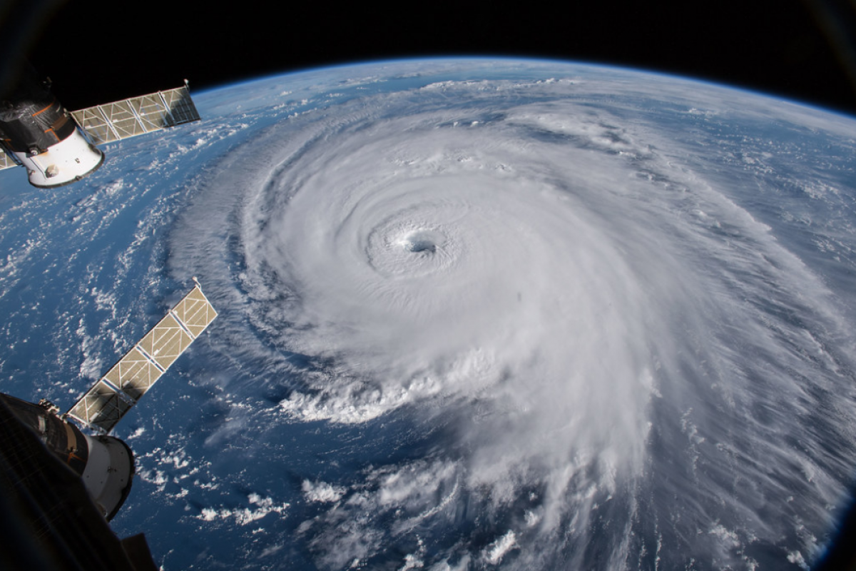 Imatge de l'huracà Florence vist des de l'espai