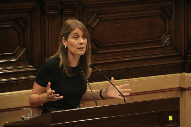 Jessica Albiach, d'En Comú Podem, ha definit la moció de censura com a «#mocióFake»