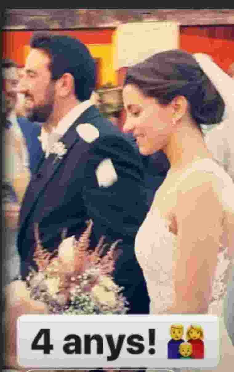 Fotografia d'Inés Arrimadas i Xavier Cimas el dia del seu casament. Fotografia compartida per XAvier Cimas al seu Instagram el 31 de juliol de 2020 amb motiu del seu 4t aniversari com a casats