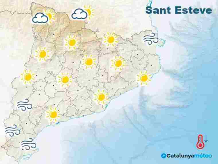 Mapa de previsió a Catalunya el 24 de desembre del 2020