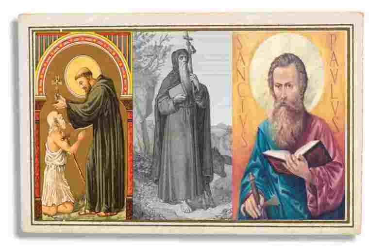 Imatge dels tres sants de la Setmana dels Barbuts