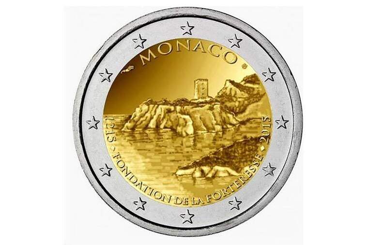 Moneda del castell de la Roca de Mònaco del 2015