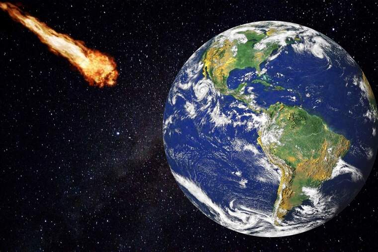 Imatge d'un asteroide a punt d'impactar contra la Terra