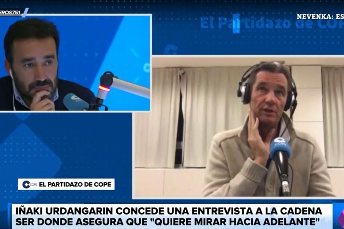 Captura del programa de Juanma Castaño amb Iñaki Urdangarin.