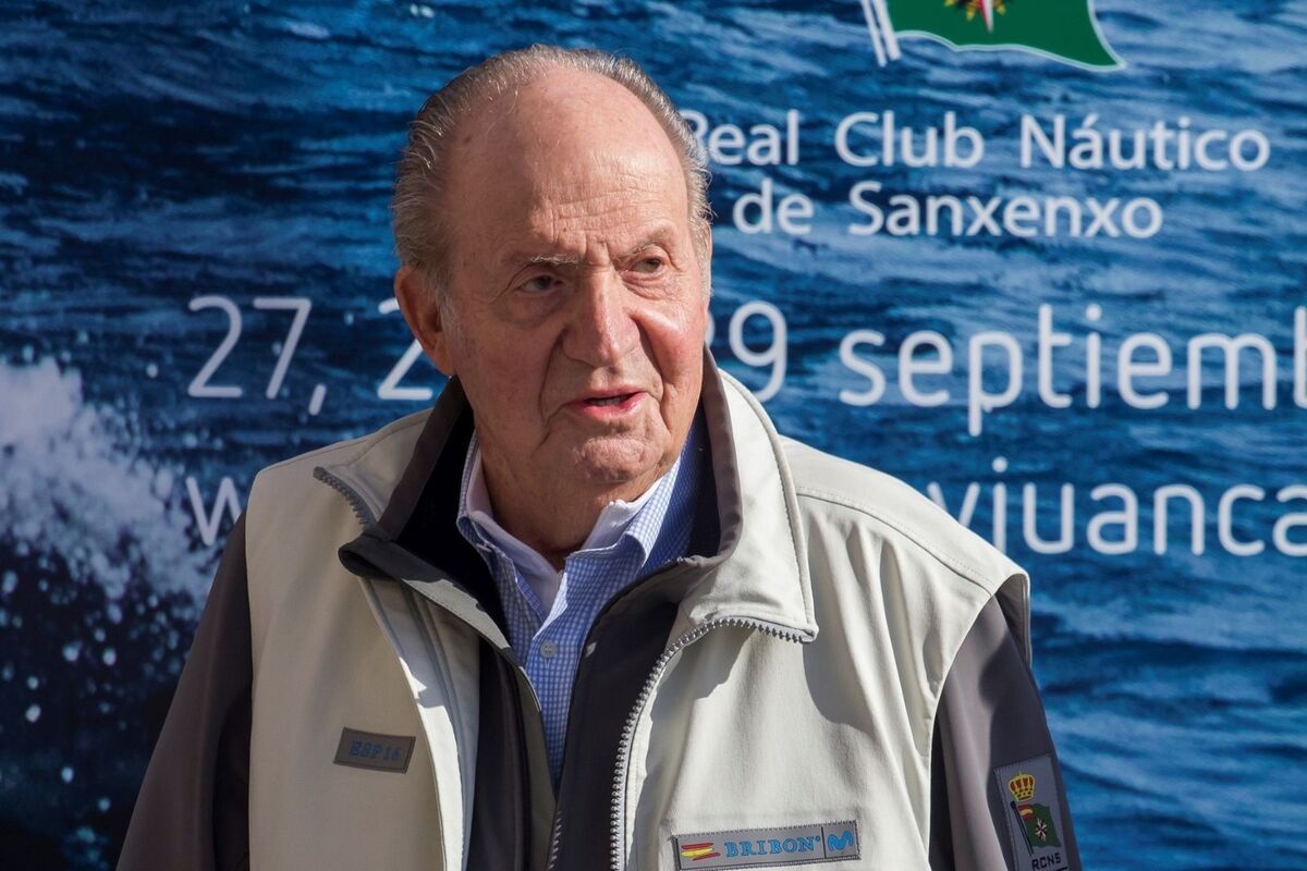 Imatge del rei emèrit Joan Carles I al club nàutic de Sanxenxo