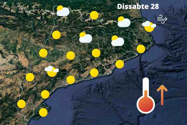 Mapa de previsió a Catalunya el 28 de maig del 2022