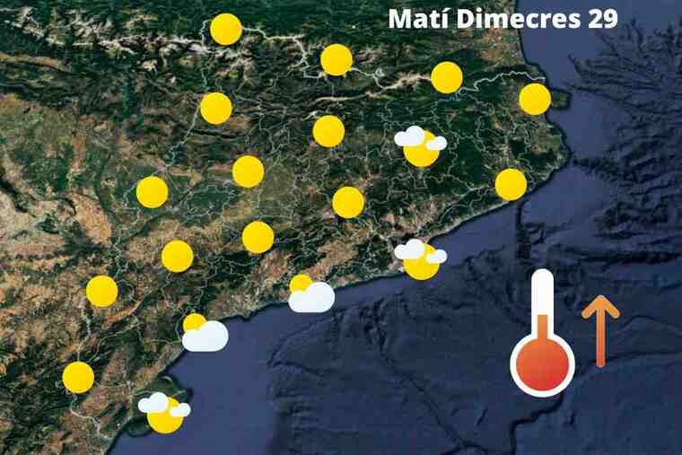 Mapa de previsió a Catalunya el matí del 29 de juny del 2022