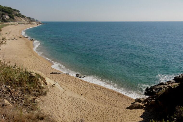 Foto de la platja de Murtra, a Sant Pol de Mar.