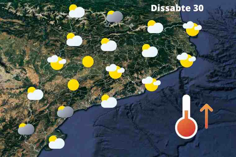Mapa de previsió a Catalunya el 30 de juliol del 2022