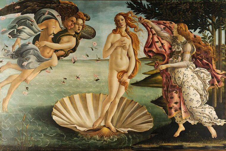 Foto del quadre de Botticelli 'El naixement de Venus'.