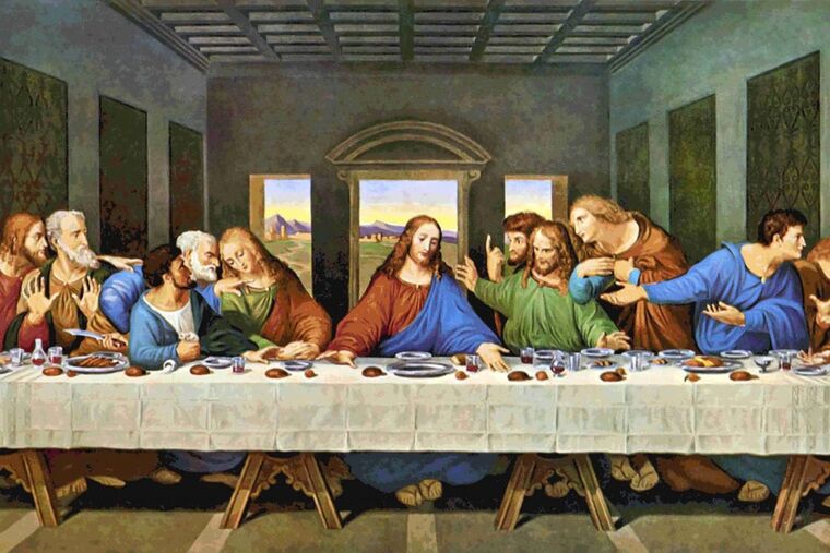 Foto del quadre de da Vinci 'El Sant Sopar'.
