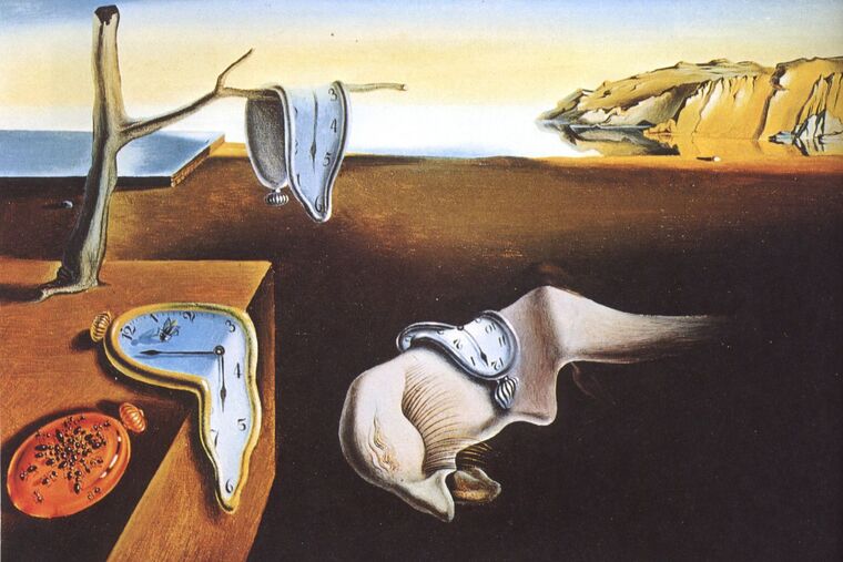 Foto del quadre de Dalí 'La persistència de la memòria' o 'Els rellotges tous'.