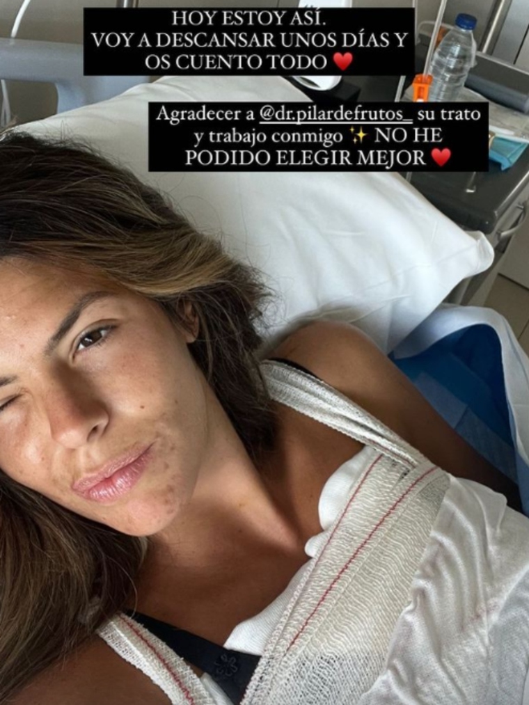 Laura Matamoros al llit d'un hospital