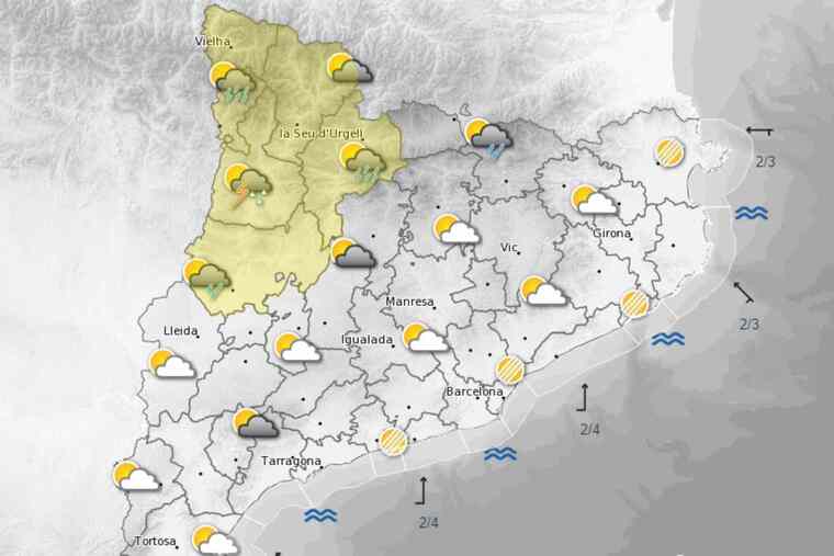 Mapa Servei Meteorològic de Catalunya