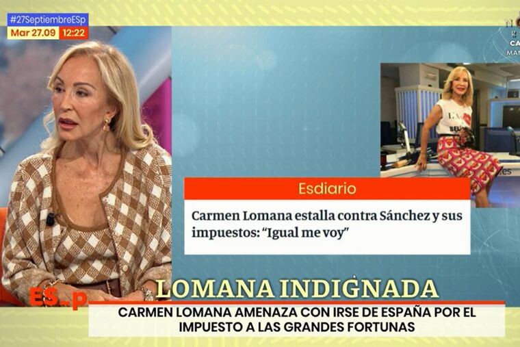 Captura de Carmen Lomana a 'Espejo Público'.