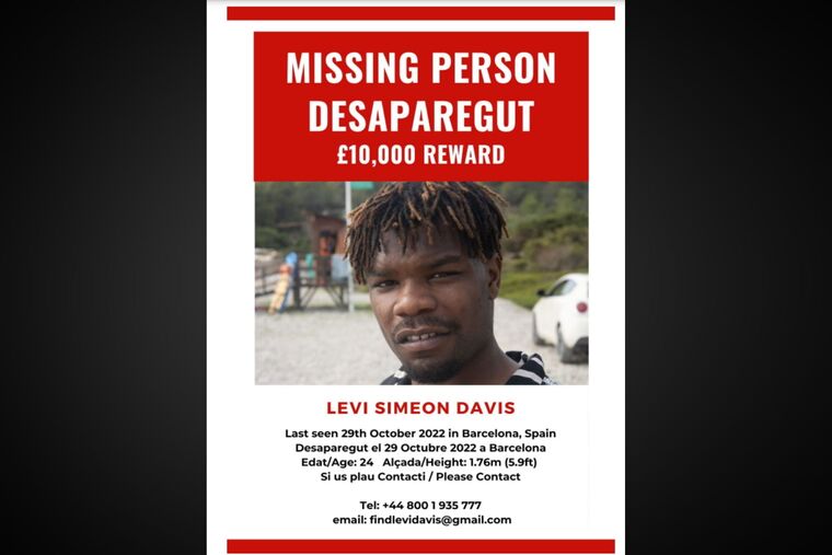 Imatge d'en Levi Simeon David, el jugador de rubgi desaparegut a Barcelona.