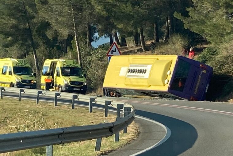 Foto de l'accident a Castellbisbal.