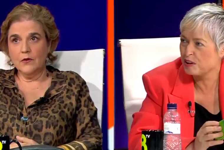 Pilar Rahola i Anna Grau a El Pentàgon, de 8tv.