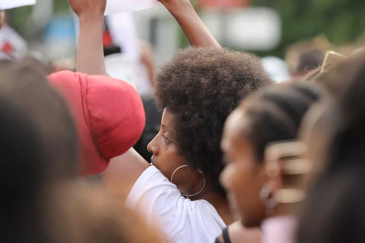 Imatge d'un grup de dones a una manifestació