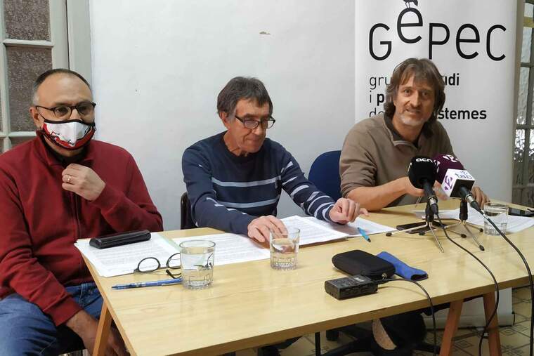 Andreu Ferrer, Joan Cartany i Xavier Jimnez a la seu de Gepec