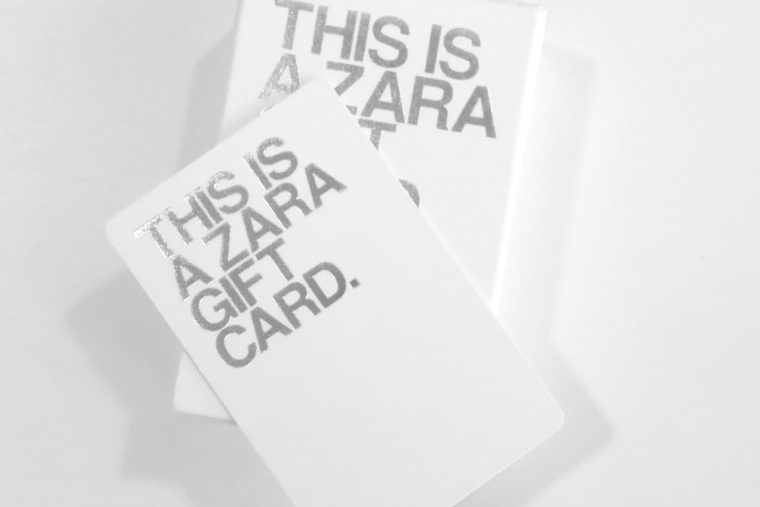 Tarjeta de regalo de Zara