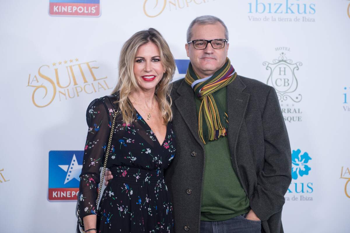 El presentador Ramon Garcia y Patricia Cerezo durante la premiere de la pelicula ' La Suite Nupcial ' en Madrid en enero de 2020