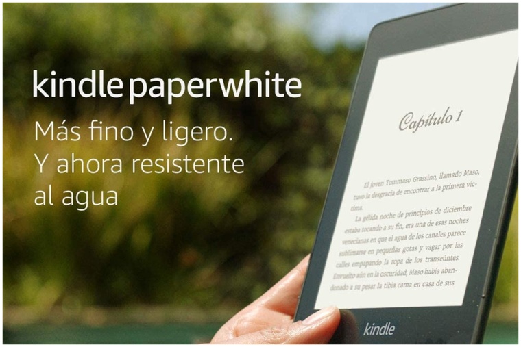 Imatge del Kindle Paperwhite resistent a l'aigua a la venda a Amazon