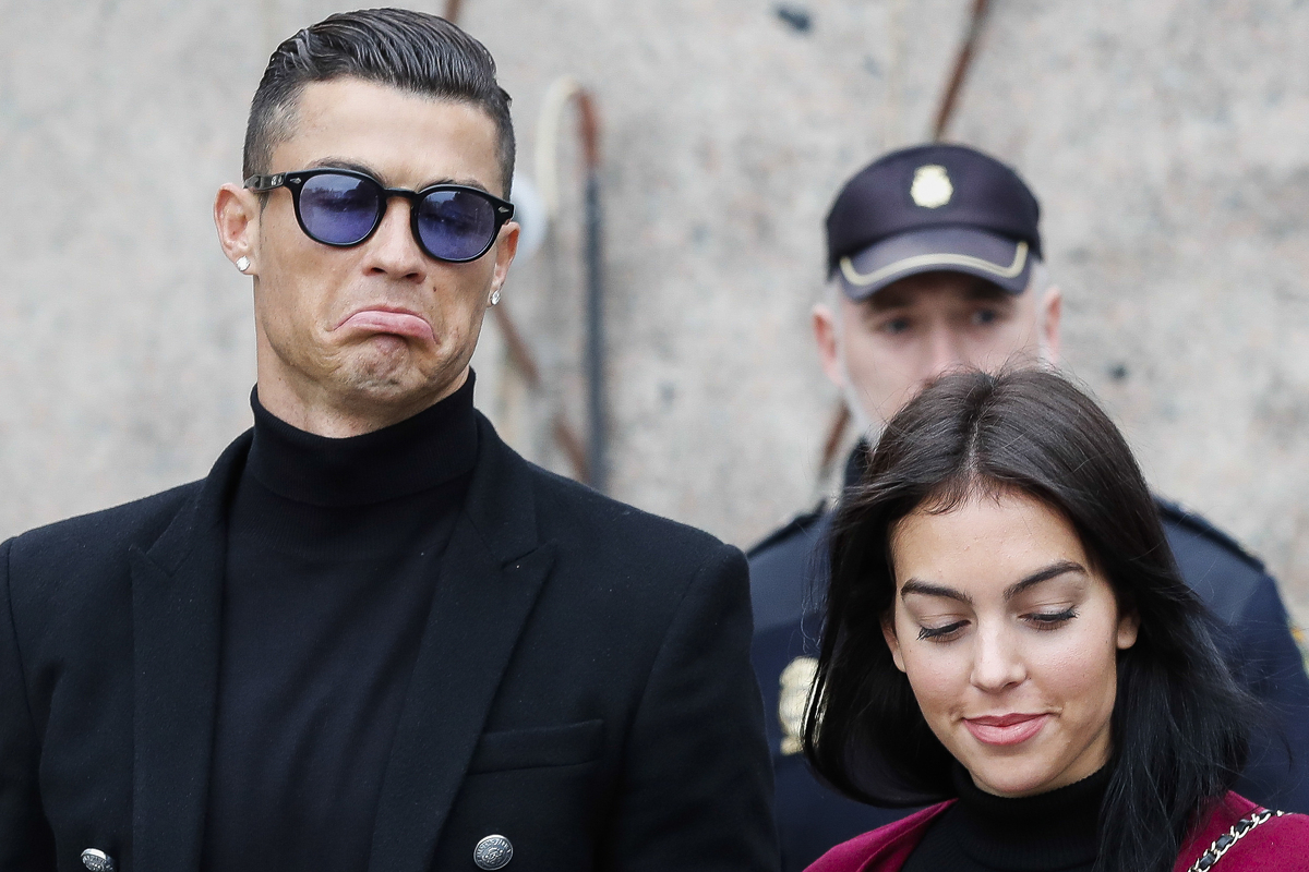 Cristiano Ronaldo saliendo del los juzgados de Madrid. 22 de enero de 2019