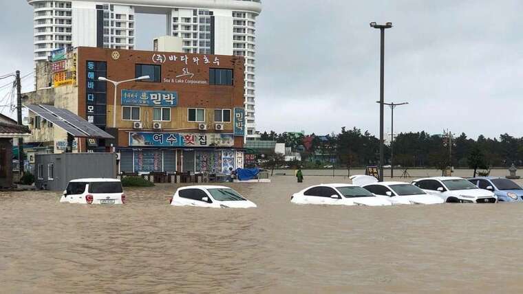 El tifón ha dejado lluvias récord en algunas regiones del país coreano