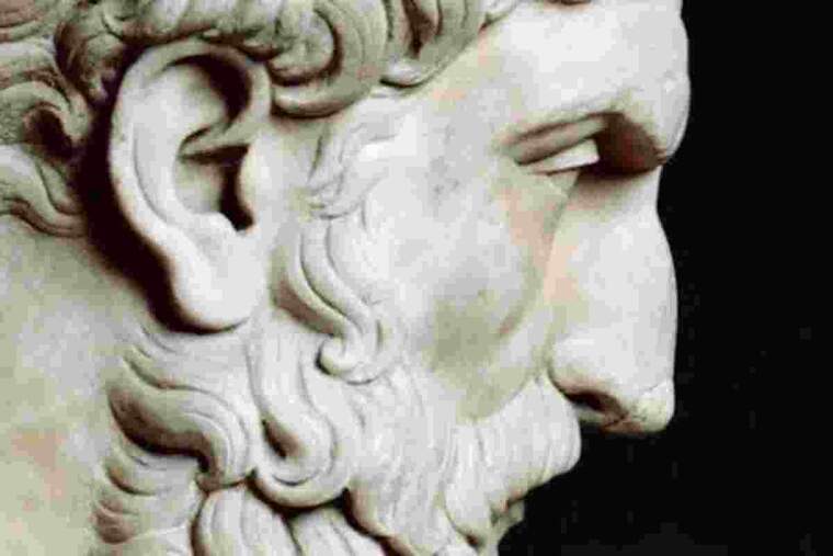 Retrato del filósofo Epicuro.