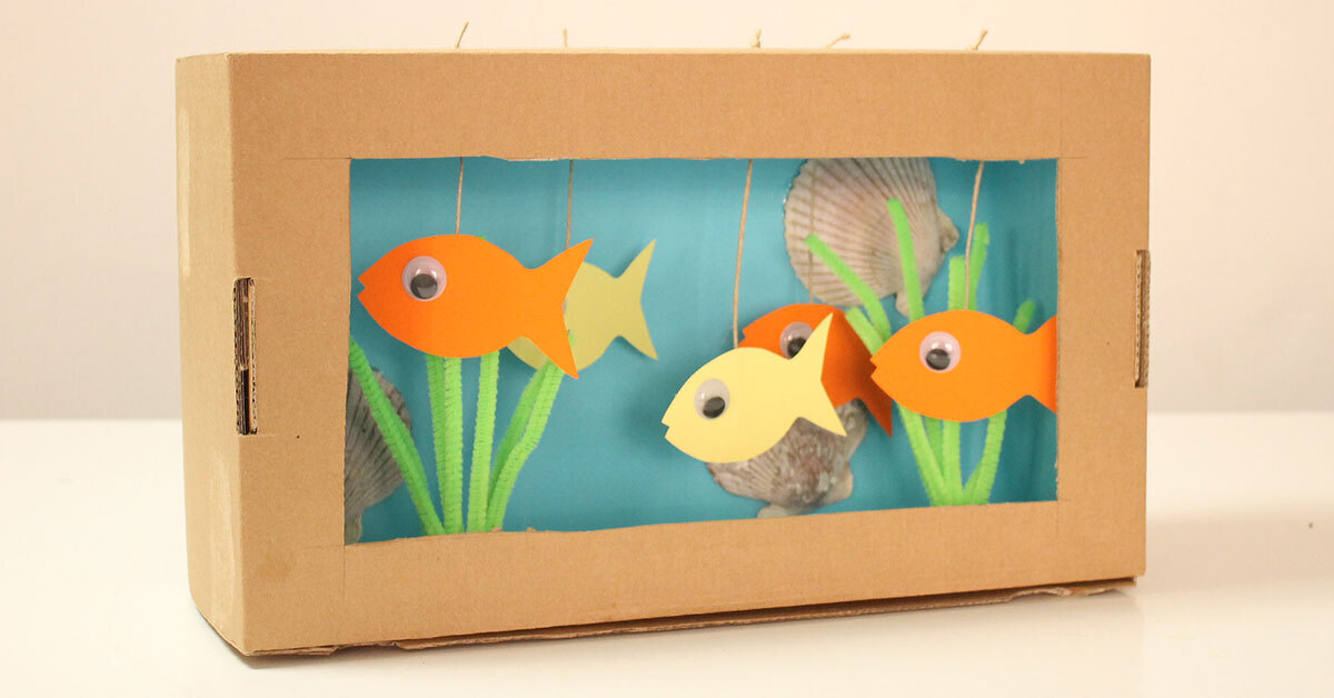 Como Hacer Un Acuario De Carton Para Niños