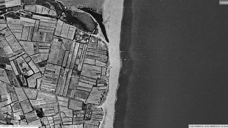 Imatge d'un punt de la costa catalana l'any 1946