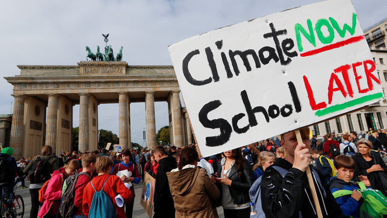 Manifestació a favor del clima avui a Berlín