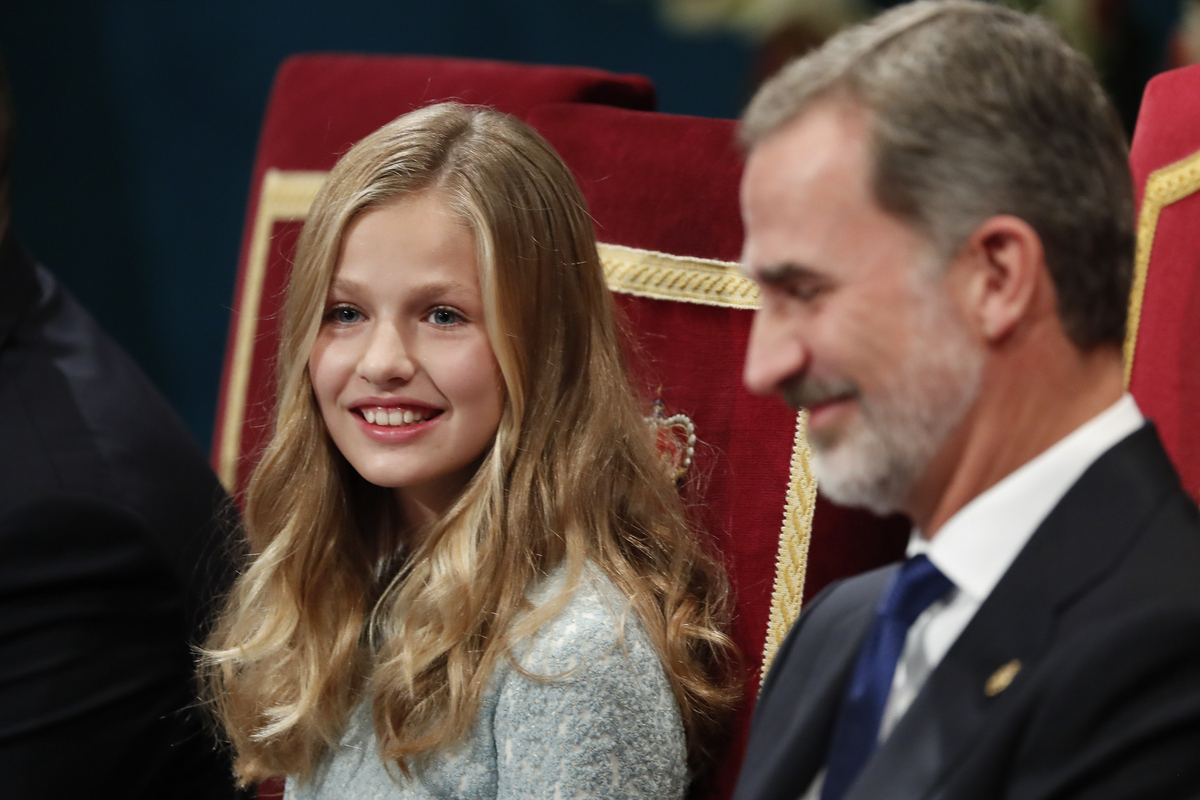 Princess Leonor with her father, King Felipe VI