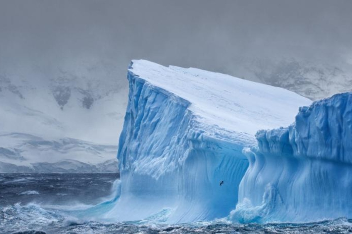 Imatge d'un iceberg a l'Atlàntic sud