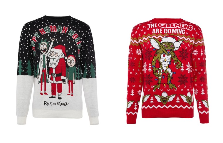 Fotografia de dos models de jerseis de Nadal de Primark