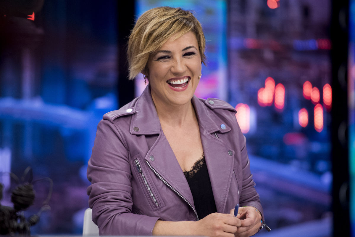 La periodista Cristina Pardo durante el programa 'El Hormiguero' en Madrid 26/04/2018