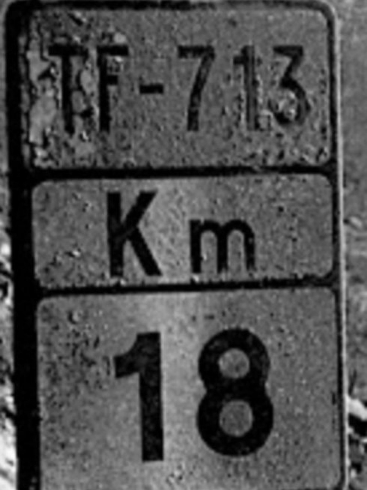 Cartel de la carretera de Gomera donde tuvo lugar el incendio en el 1984