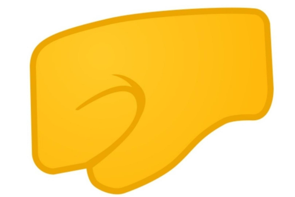 Emoji de puño hacia la izquierda