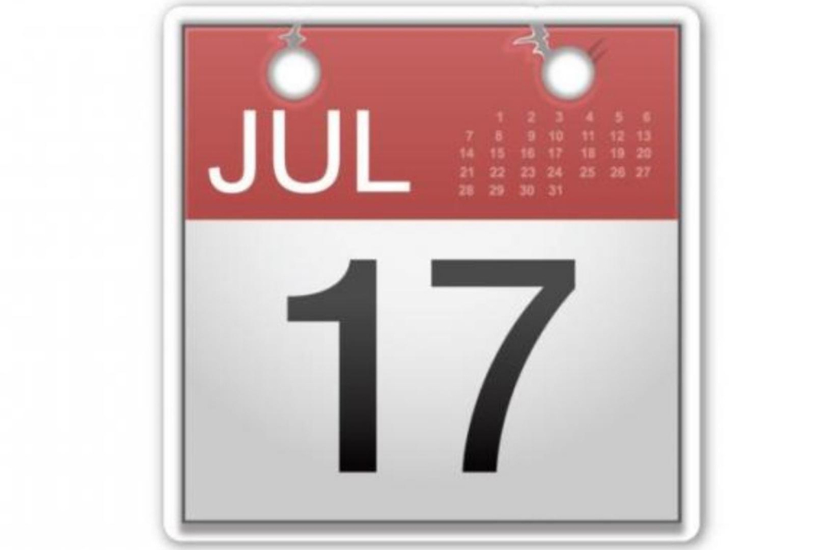 Emoji de un calendario con fecha