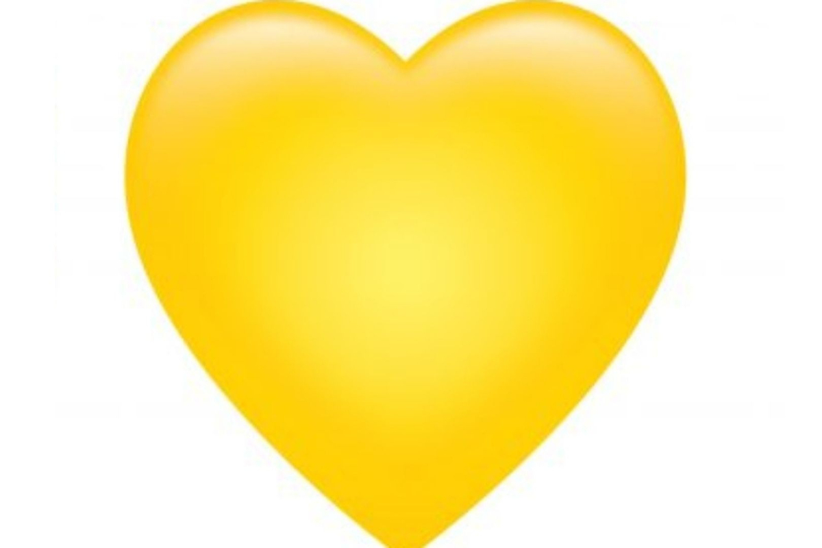 Emoji de un corazón amarillo