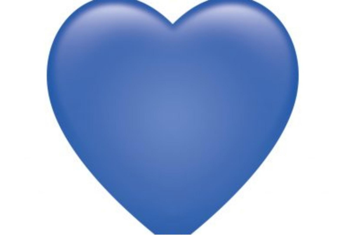 Emoji de un corazón azul