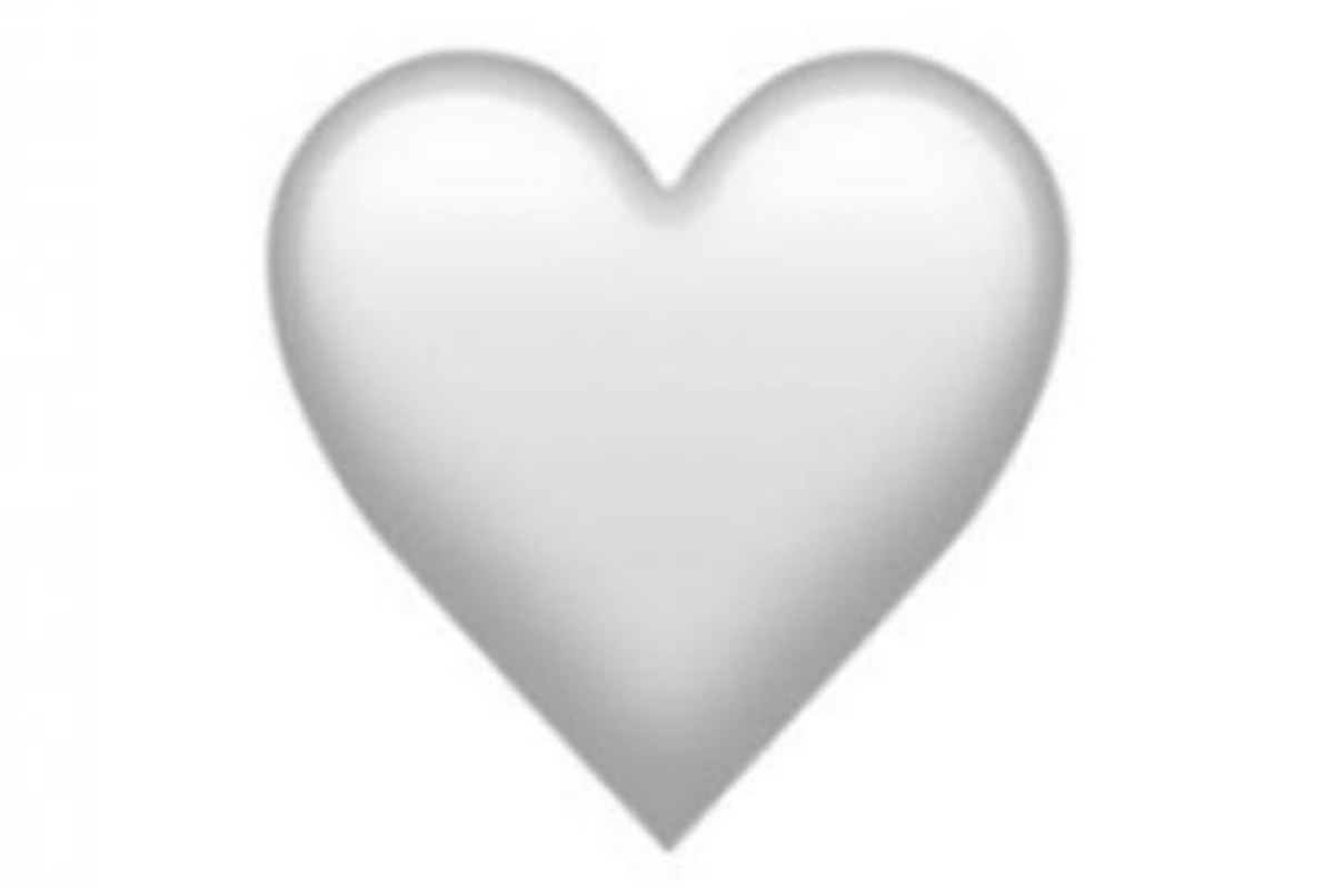 Emoji de un corazón blanco