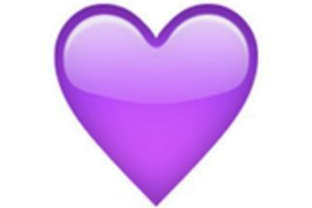 Emoji de un corazón morado