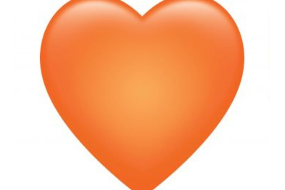Emoji de un corazón naranja