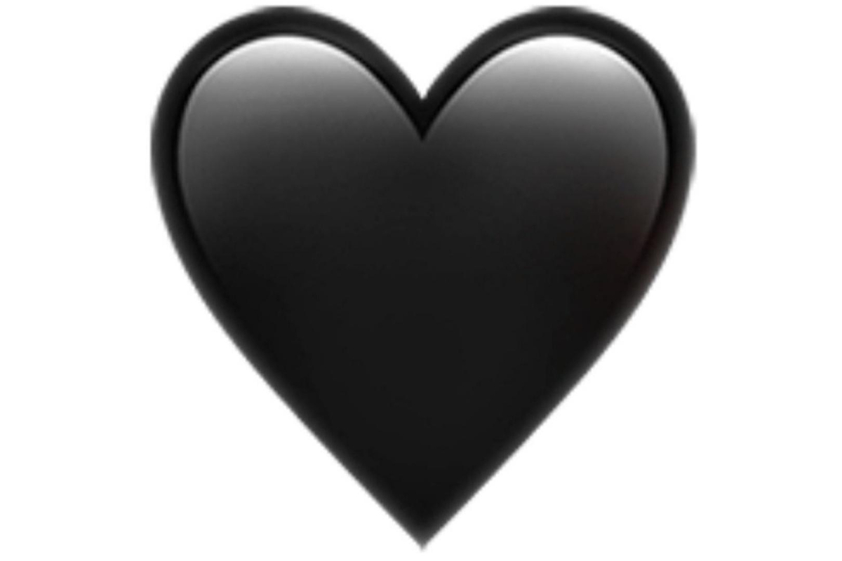 Emoji de un corazón negro